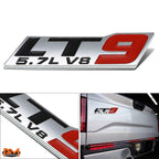 3D Polished Metal Decal Emblem for Chevrolet Pickup (5.7L LT9)