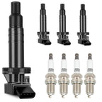 Set of 4 Ignition Coils + Spark Plugs for Toyota Corolla Matrix MR2 (2000–2008) UF247