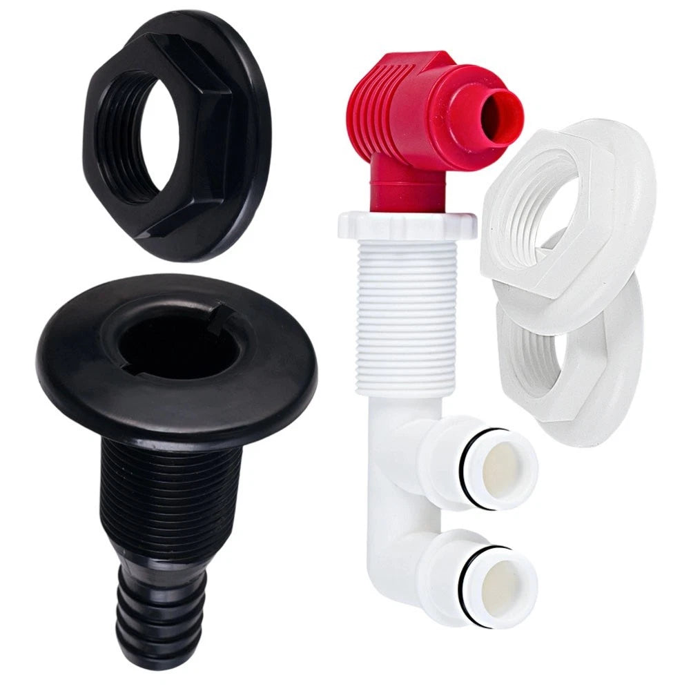 Live Fish Tank Valve Kit with Pump Out Aerator for Marine Applications