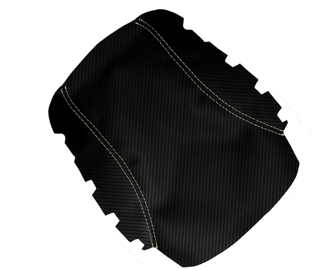 Console Lid Armrest Cover for Nissan Rogue (2014–2016) Carbon Fiber