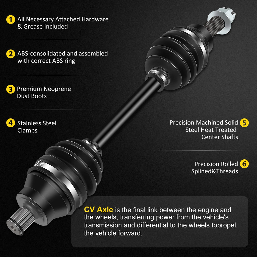 2X Front CV Axle Shaft for Polaris Hawkeye 300, Sportsman 300, 400
