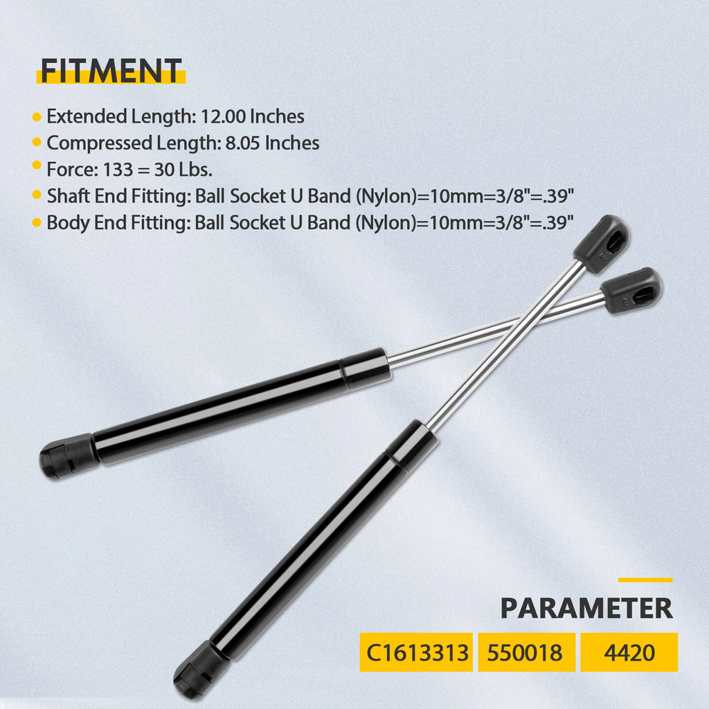 Set of 2 Universal Lift Supports 12" with 10mm Ends
