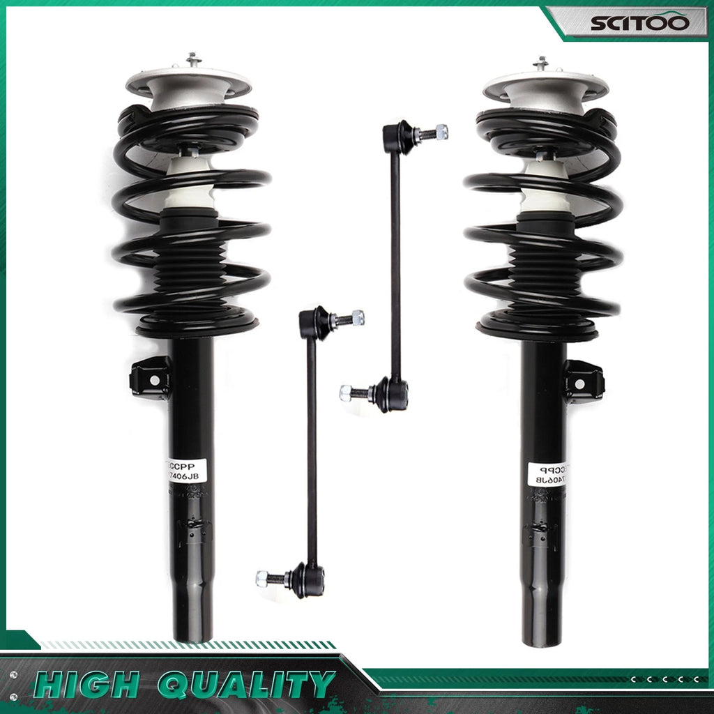 Front Complete Struts Coil Spring Sway Bar Link for BMW 330i 330Ci 325i 325Ci