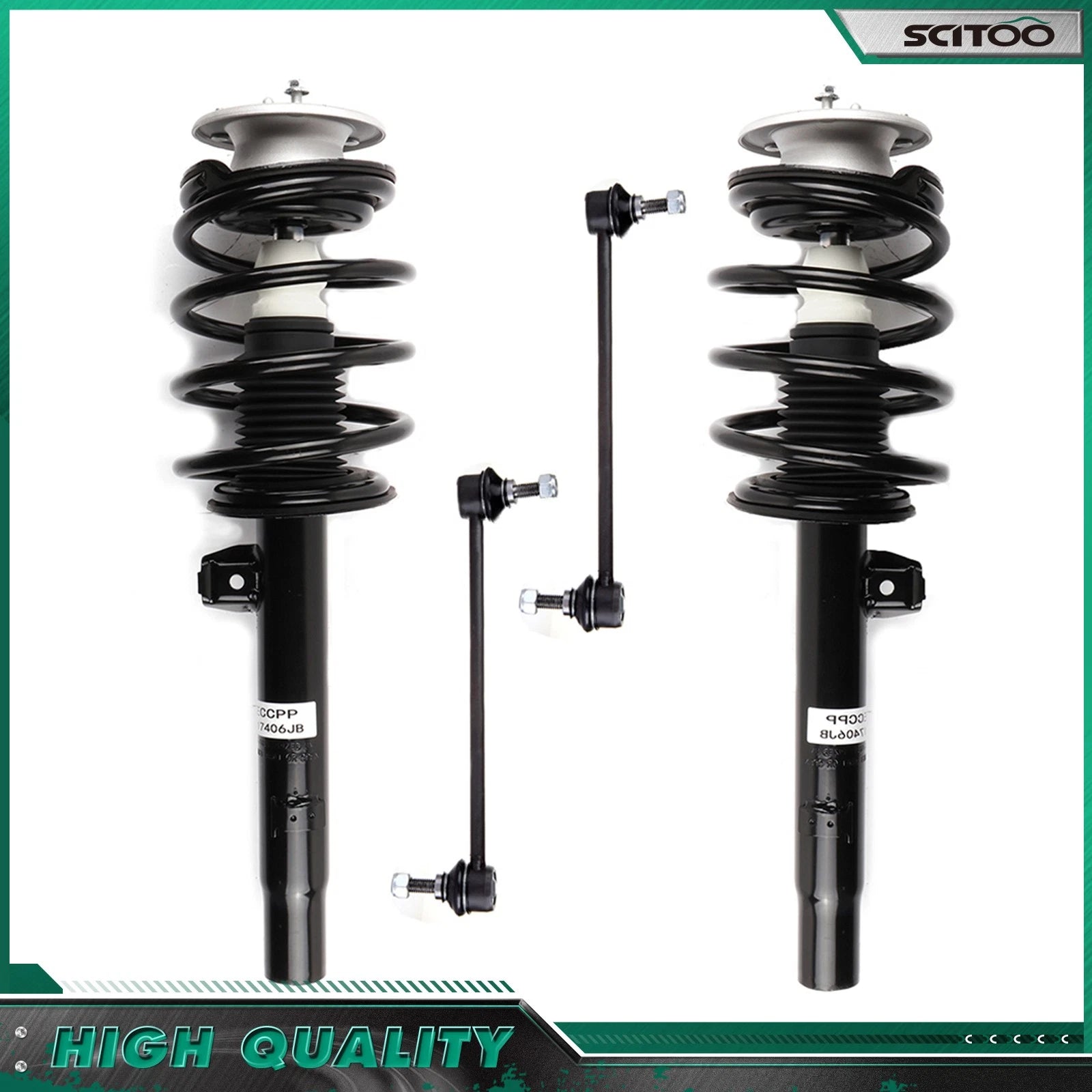 Front Complete Struts Coil Spring Sway Bar Link for BMW 330i 330Ci 325i 325Ci