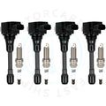 Set of 4 Ignition Coils & Spark Plugs for Nissan Altima (2002–2023)