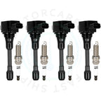 Set of 4 Ignition Coils & Spark Plugs for Nissan Altima (2002–2023)