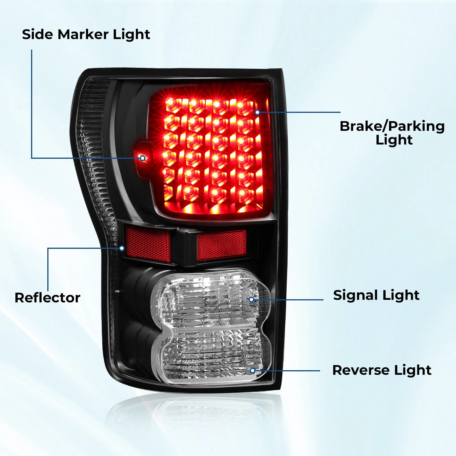 LED Tail Lights for Toyota Tundra (2007–2013) Left+Right