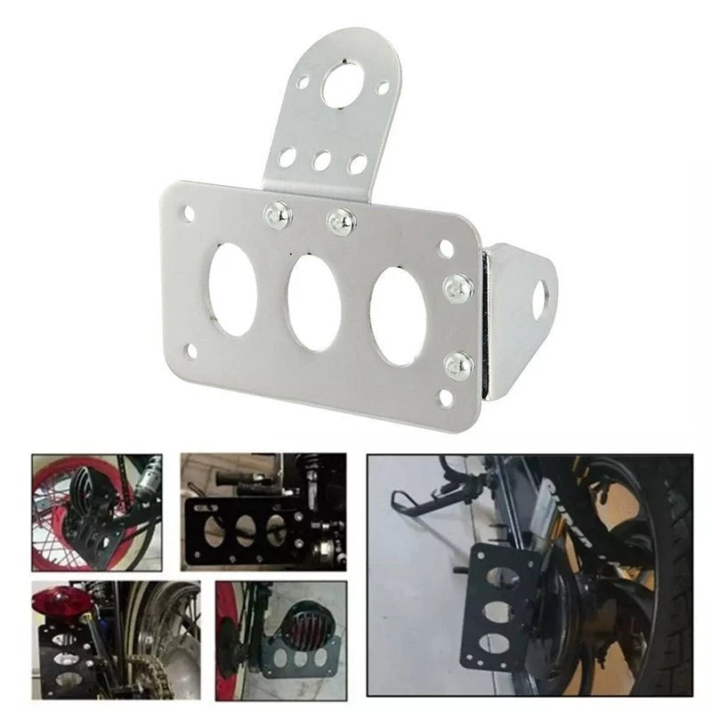 Chrome Side Mount License Plate Holder Axles for Harley-Davidson