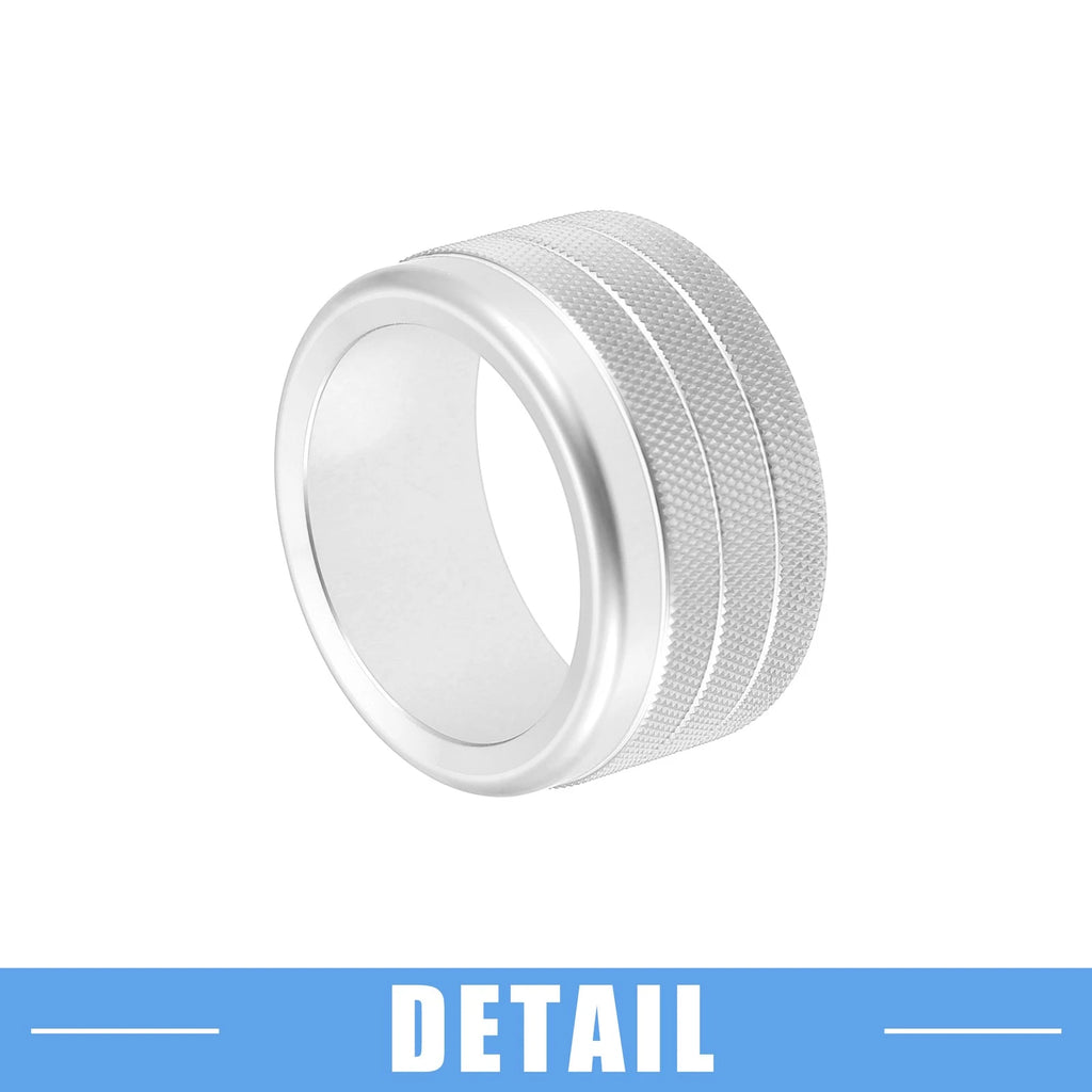 Set of 2 AC Control Switch Knob Covers for Toyota Tundra (2014–2021) Silver Tone