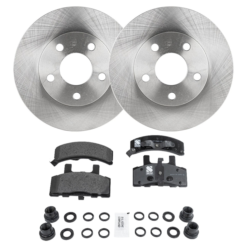 Set of 2 Front Brake Discs and Pads for Cadillac Fleetwood (1990–1992)