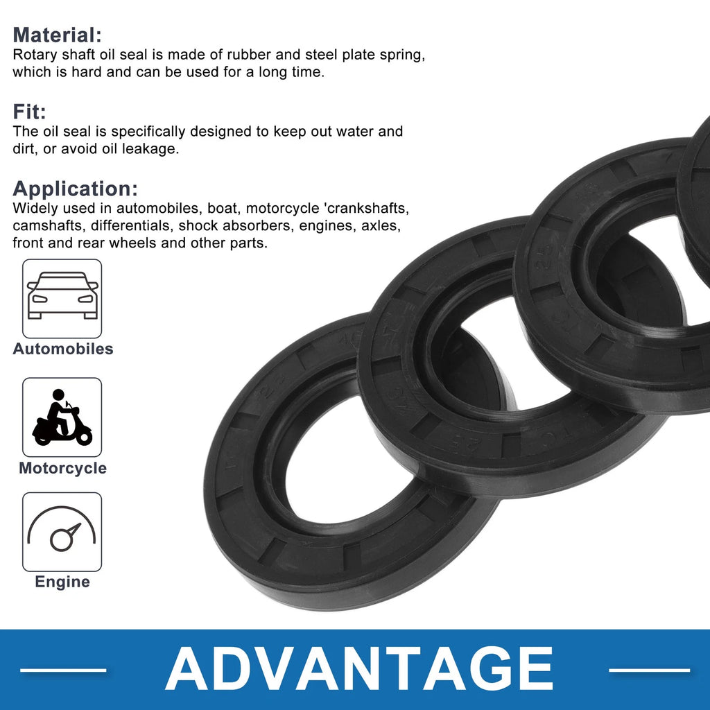 Set of 5 Oil Seal Rotary Shaft Seal for Various Models (25x46x7mm)