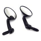 Pair of 7/8" Handle Bar End Round Side Rear View Mirrors for Motorcycle