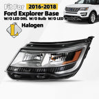Halogen Headlight for Ford Explorer (2016–2018) Driver Left Side
