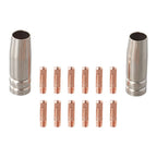 14PCS Contact Tips and Gas Nozzles for MIG Welding Equipment