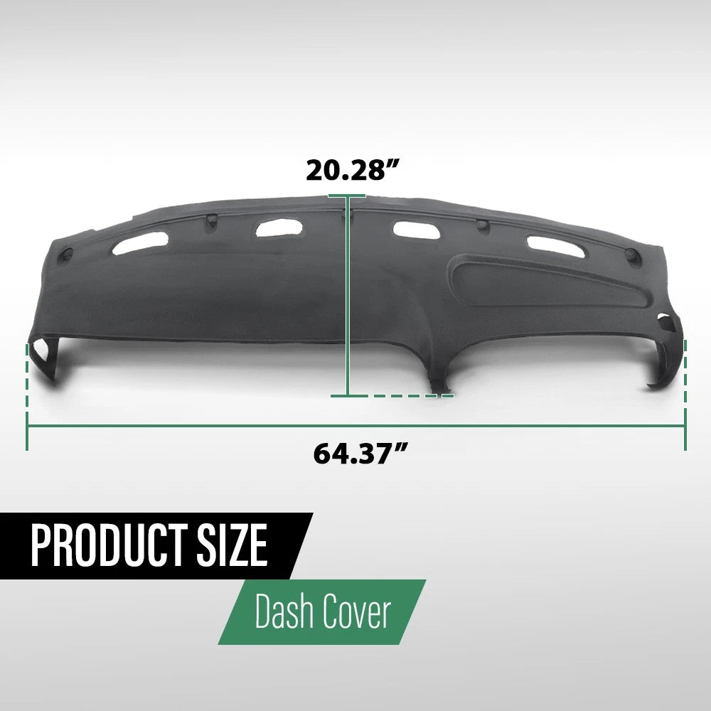 TPE Dash Cover for Dodge Ram 1500 2500 3500 (1998–2000) Grey
