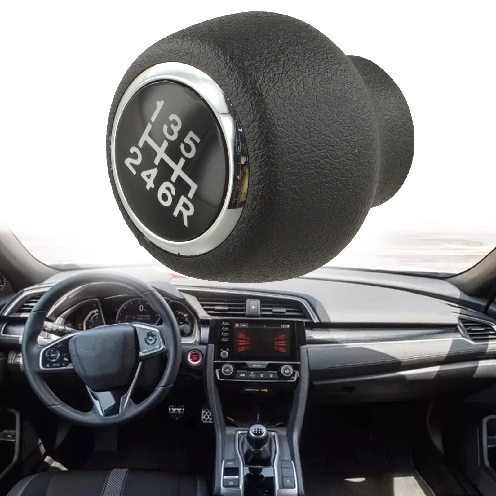 6 Speed Shifter Knob Handle for Honda Civic (2016–2019) ABS