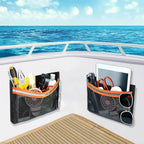 2X Black Storage Bag for Boat RV Car with Reflective Strips