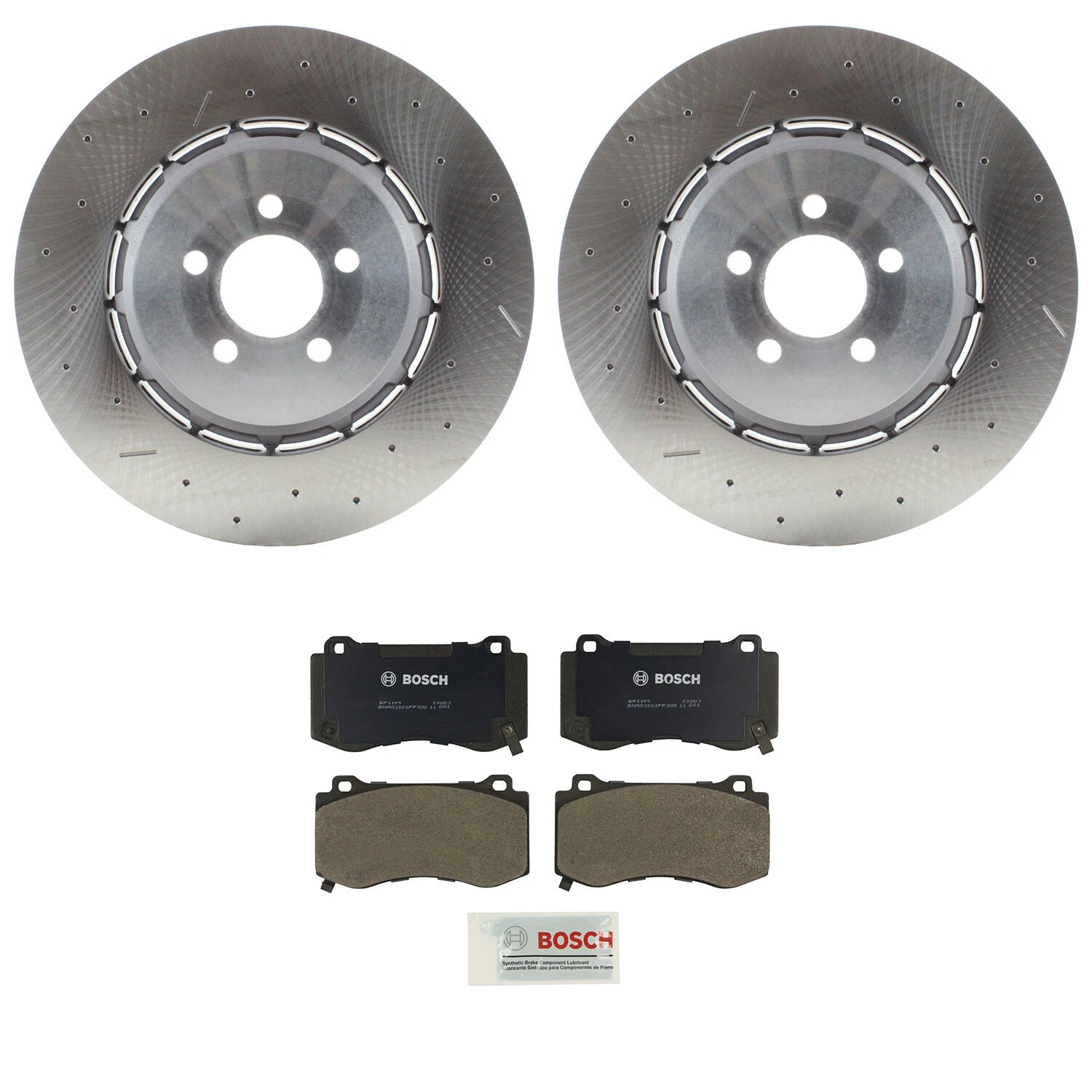 Front 390mm Rotors & Semi-Metallic Disc Brake Pad Kit for Dodge Challenger (2015–2023)