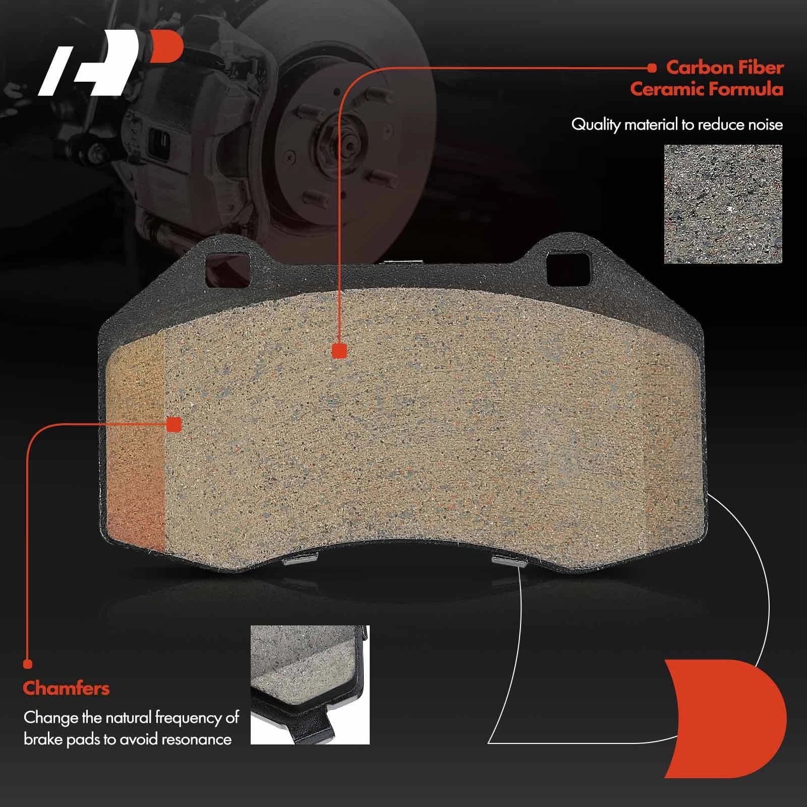 Set of 4 Front Ceramic Brake Pads for Chevrolet HHR Cobalt (2008â2010)