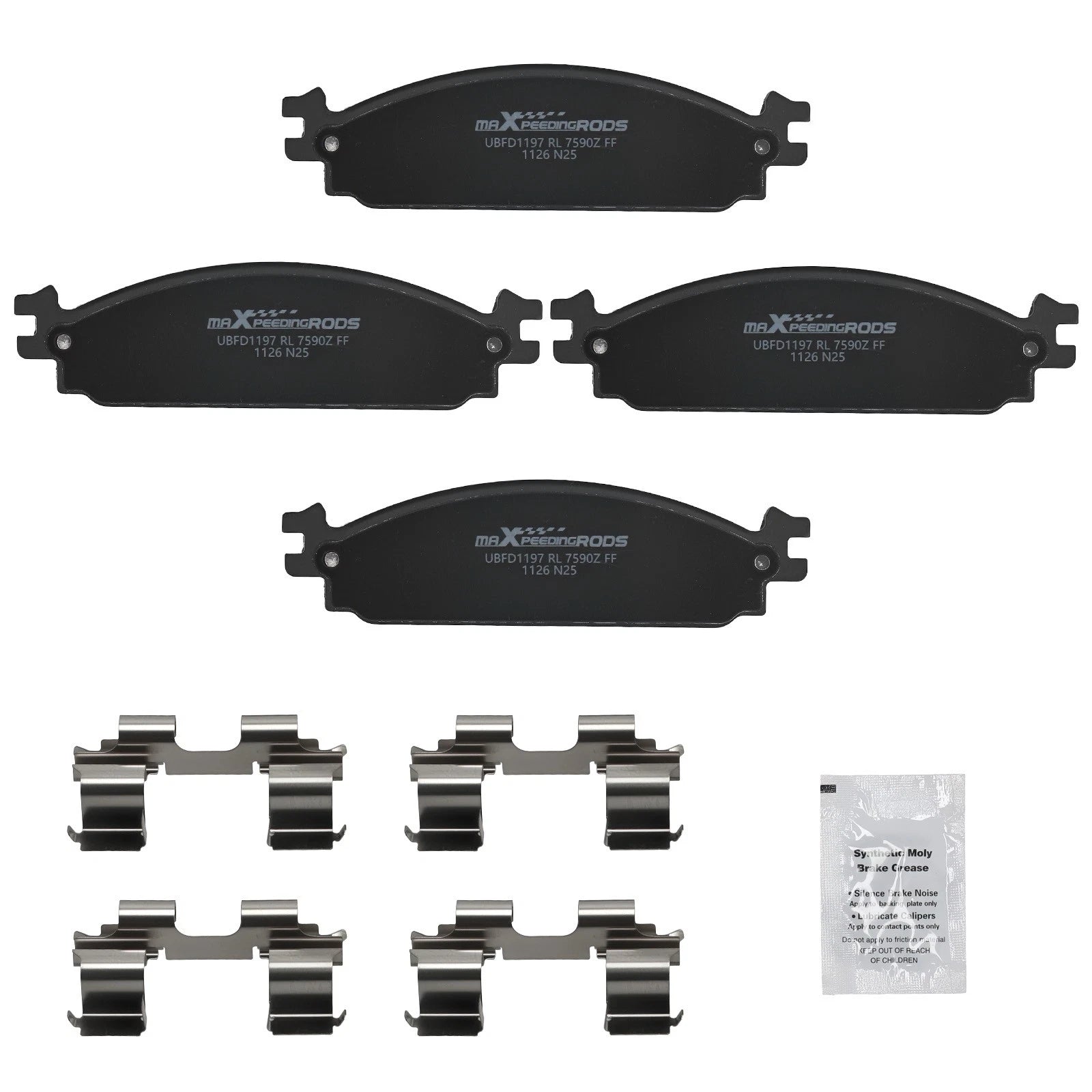 Front Ceramic Brake Pads Kit D1376 for Ford Explorer Taurus (2010–2019)