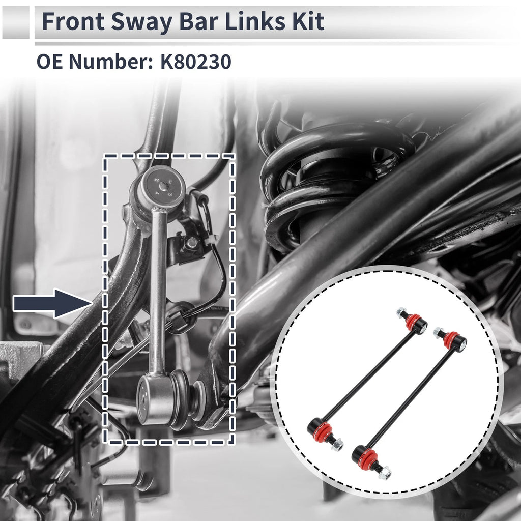Set of 2 Front Stabilizer Bar Links for Pontiac Vibe (2003–2010) No.K80230