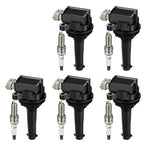 5X Ignition Coil & Spark Plug Set for Volvo C30 C40 C70 V70 XC70 (2007–2013)