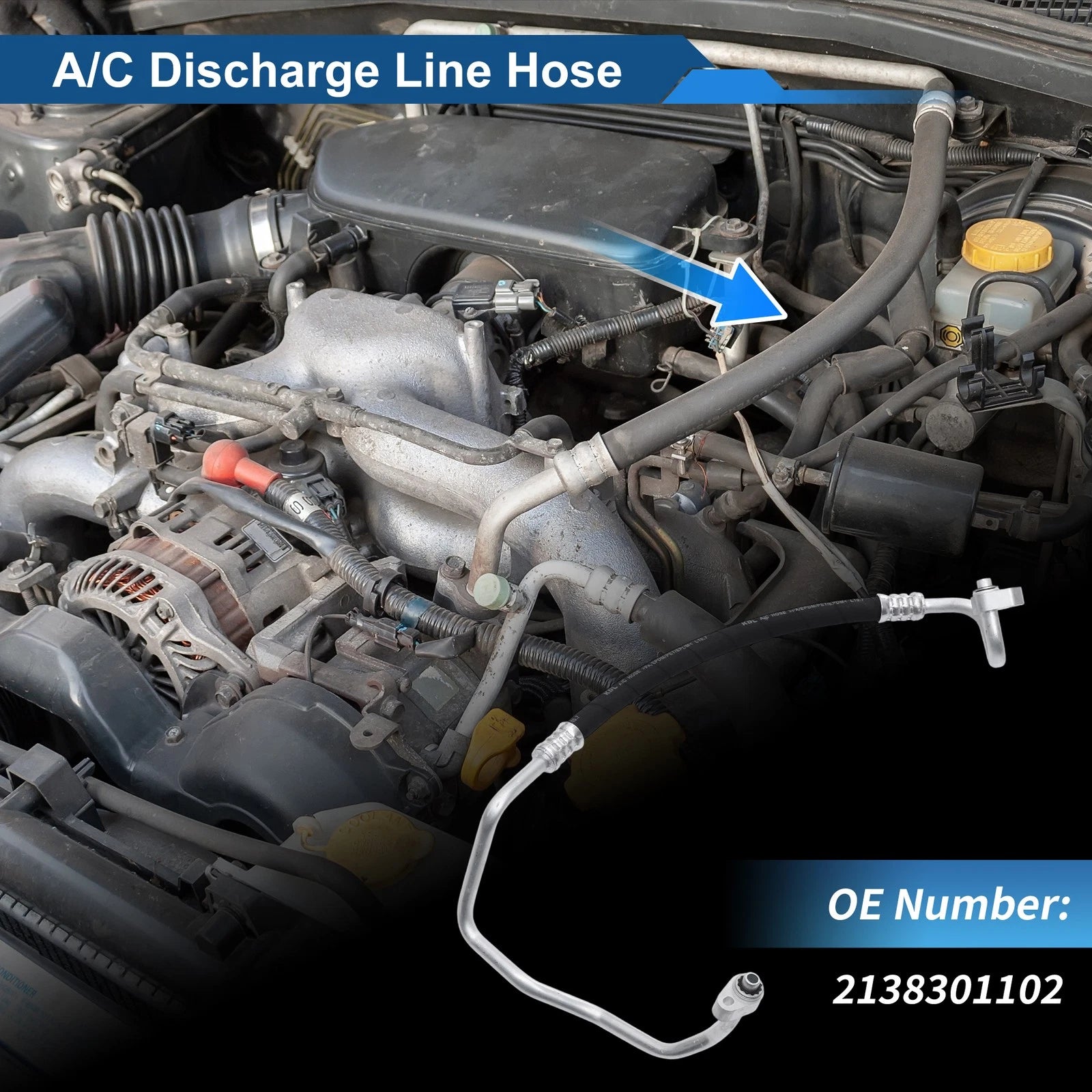 A/C Refrigerant Liquid Hose for Mercedes-Benz E300 (2016–2023) No. 2138301102