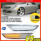 2X LED Front Bumper Side Marker Lights for Infiniti G35 (2003–2006)