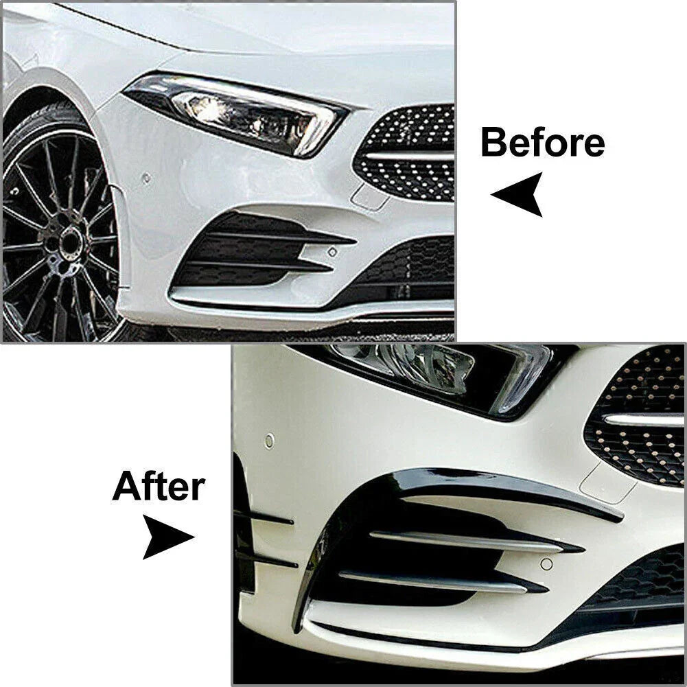 Front Bumper Splitter Spoiler Canard for Mercedes Benz A-Class A260 (2019-2023)