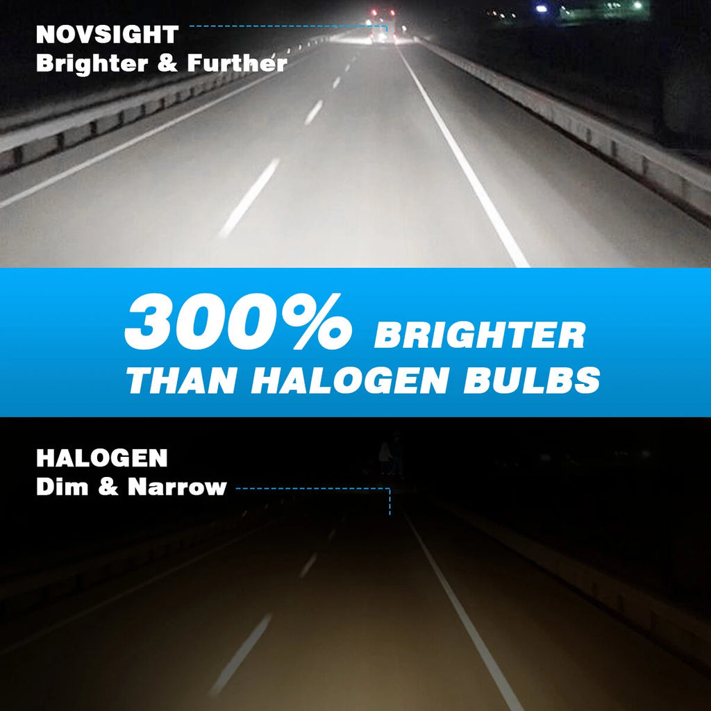 Set of 4 NOVSIGHT 9005 H11 LED Bulbs for High Low Beam (Cool White)