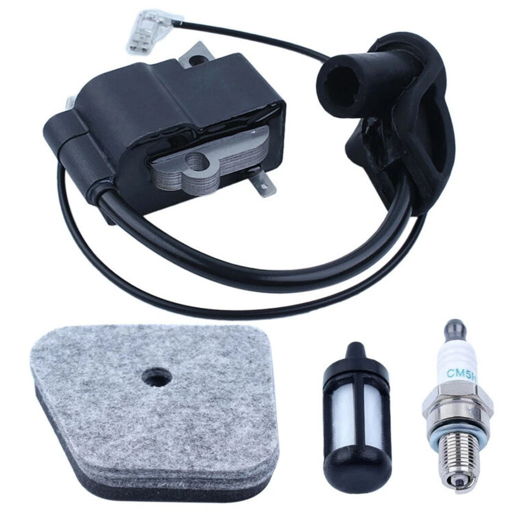 Ignition Coil, Fuel Filter, Air Filter Kit for MC 4180 B (FC90, FS130R, KM110R)