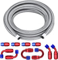 3/8 6AN Nylon Stainless Steel Braided Fuel Line with Hose End Fittings