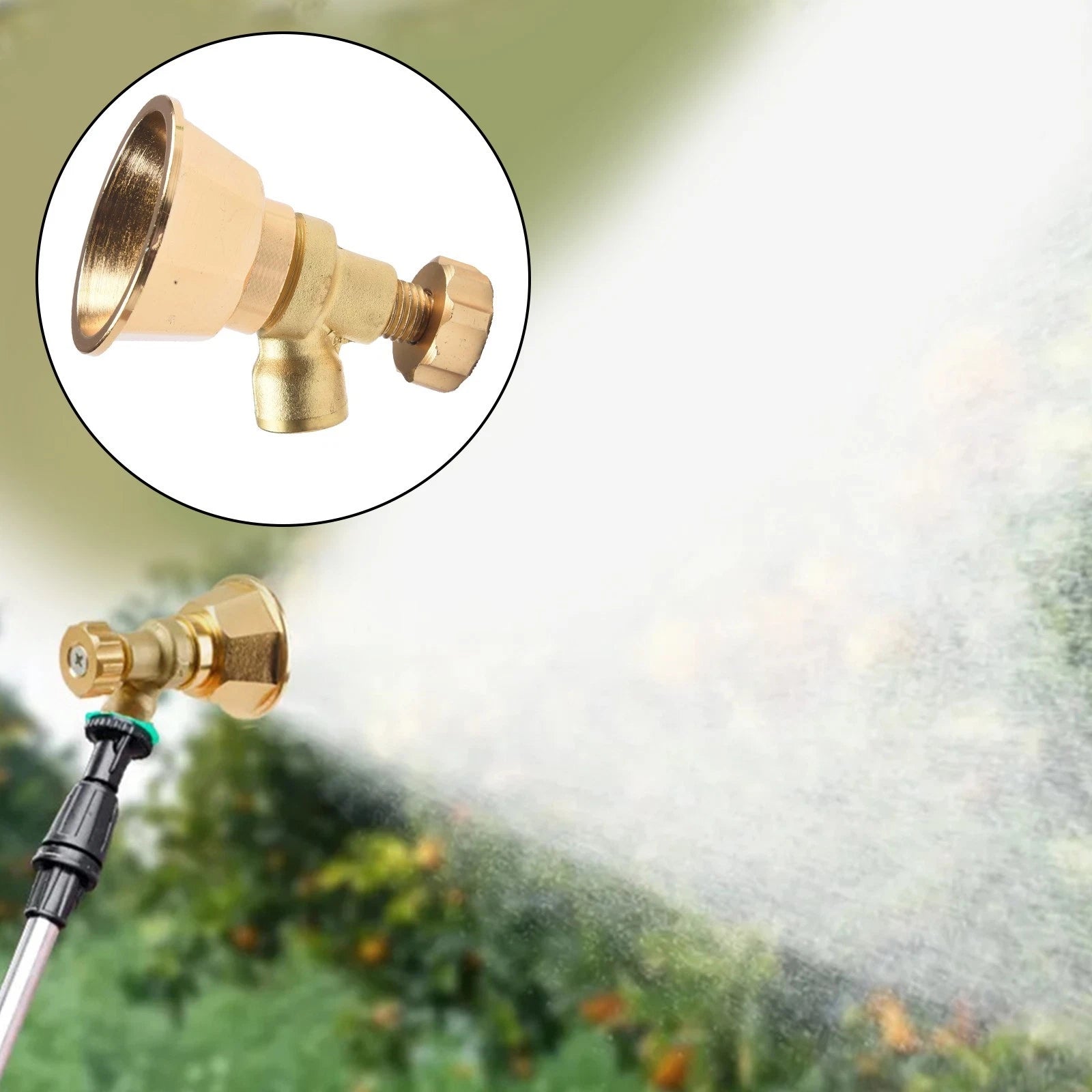 Adjustable Aluminum Gold Sprayer Nozzle for Efficient Agriculture