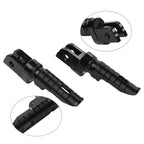 Black Front Footrest Pegs for BMW R Nine T/Scrambler, F900R (2019-2023)