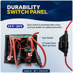 2X Toggle Switch Panel with Power Socket for Universal Use
