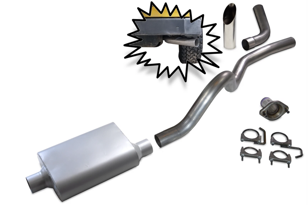 2.5" Aluminized Exhaust Kit for Jeep Wrangler TJ (2001–2006)