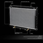 Aluminum Radiator for Toyota Land Cruiser/Lexus LX450 (1993–1997) DPI 1917