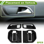 Set of 6 Interior Door Handle Bowl Cover Trim for Toyota Sienna (2021–2024)