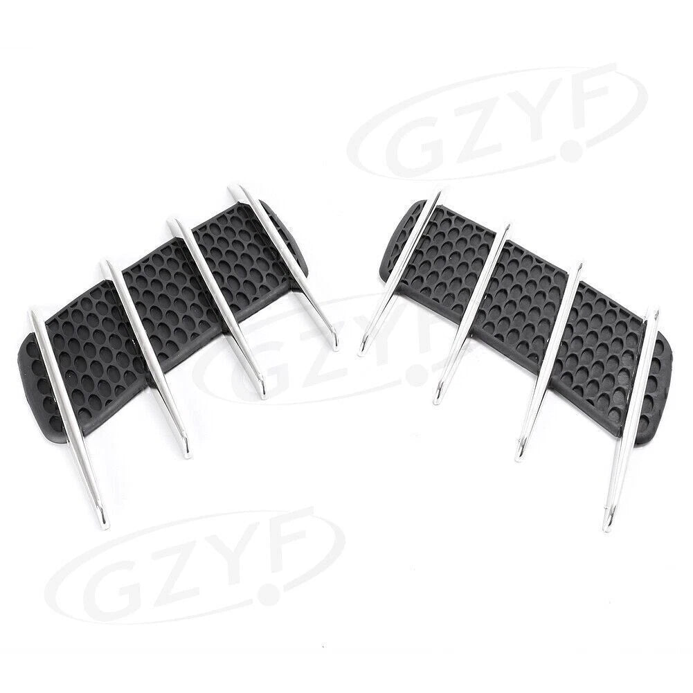 Pair Universal Double Fin Side Vent Trim Hood Air Flow Intake Cover