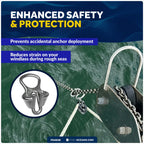 Boat Anchor Chain Lock for Marine-Grade Chains (Fits 1/4" - 5/16")