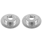 Set of 2 Powerstop Brake Discs for BMW 535 528 (2008–2016)