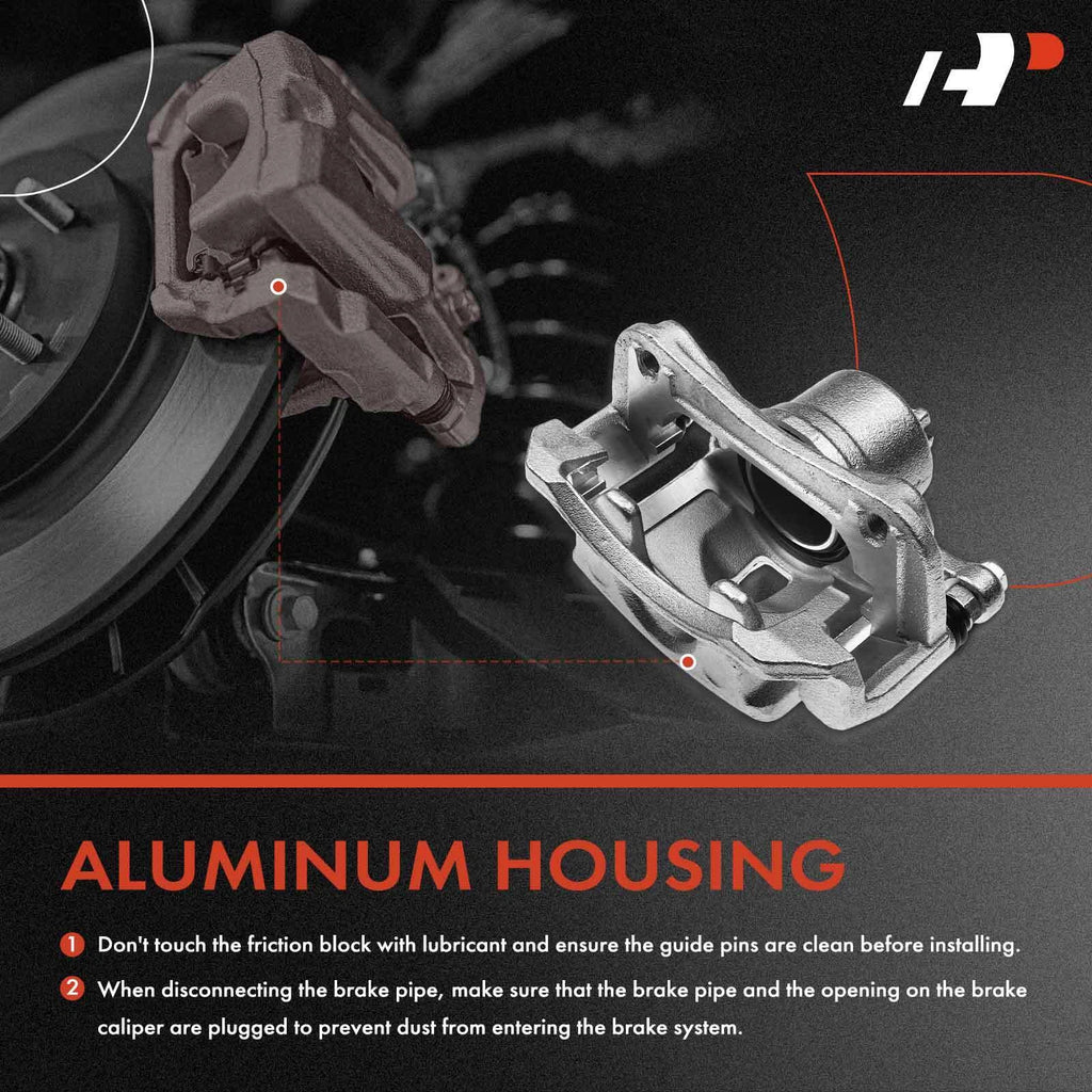 Front Brake Caliper & Ceramic Brake Pad for Hyundai Veloster (2012-2015)