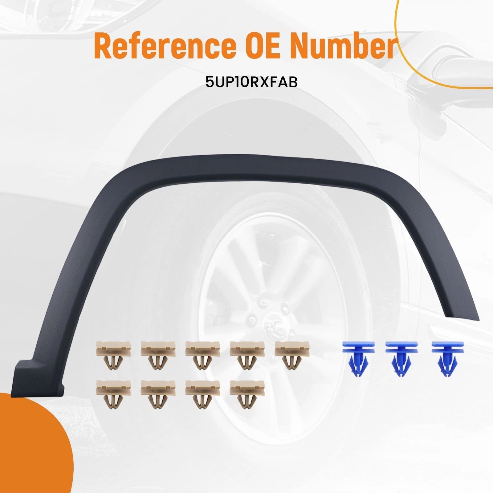 Fender Flare Front Right for Jeep Compass (2017–2022) 5UP10RXFAB ABS Molding