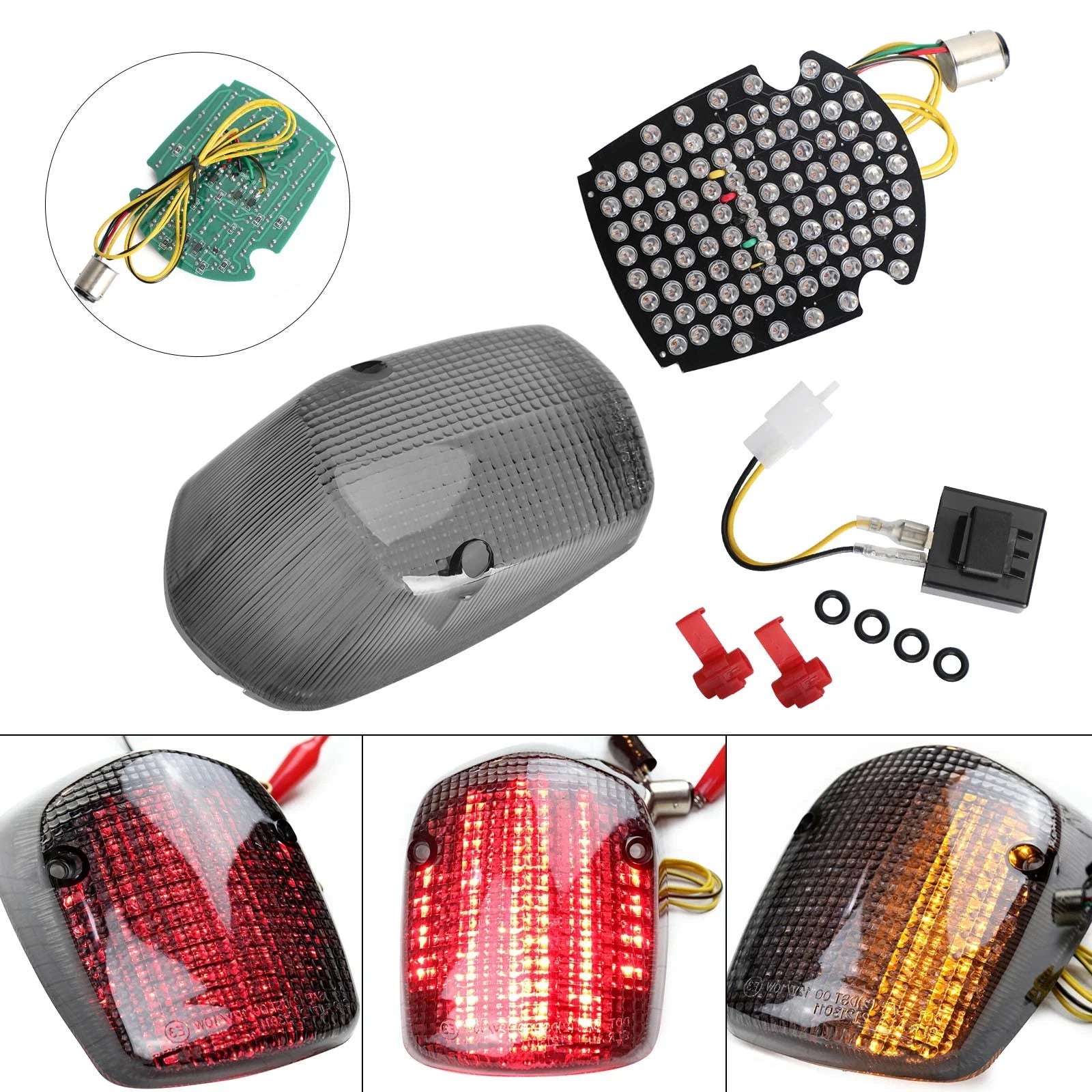Integrated LED Rear Tail Light for Honda Sabre Shadow ACE Deluxe Valkyrie
