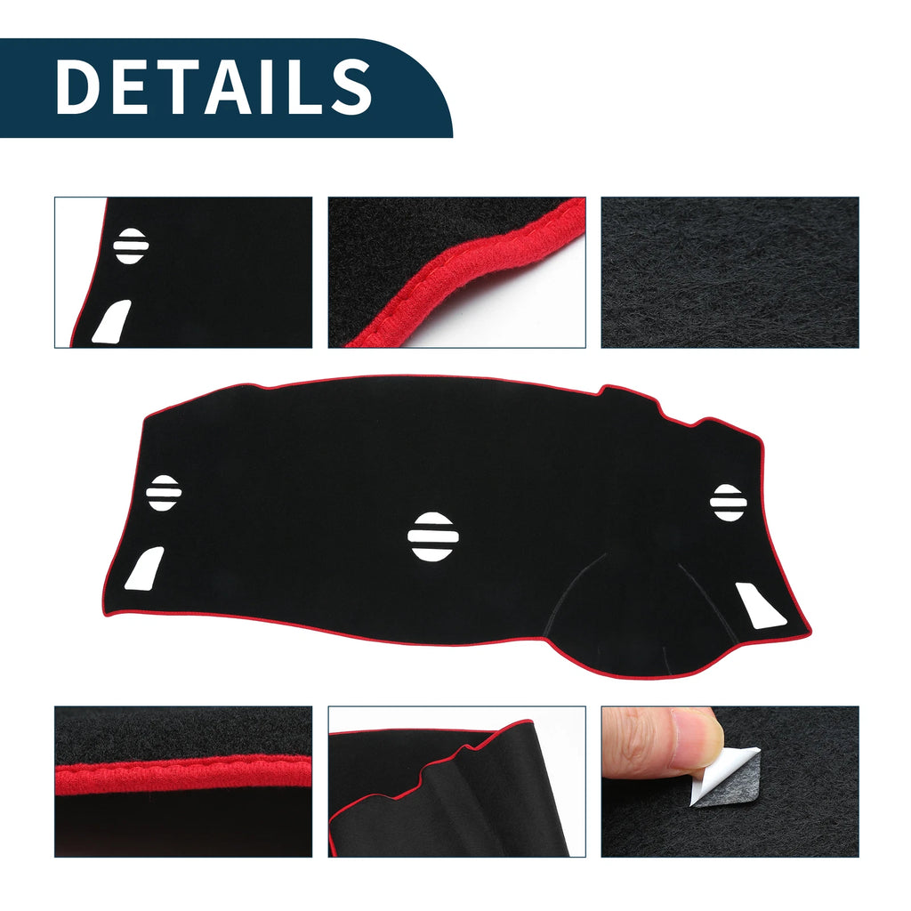 Dashboard Dash Cover Mat for Nissan Elgrand E52 (2010–2024) Black Red Set