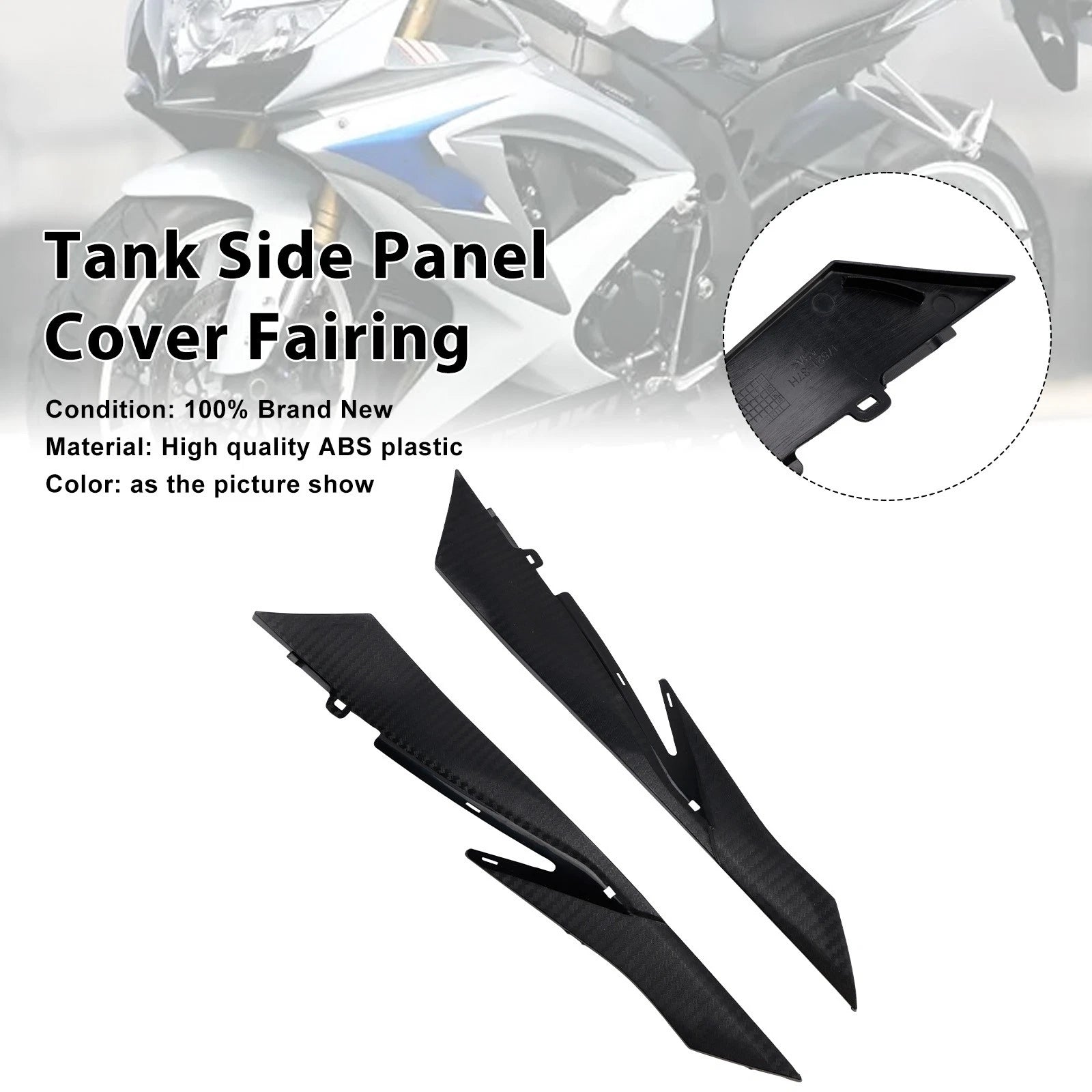 Tank Side Cover Panel Fairing for Suzuki GSXR600 GSXR750 (2008–2009)
