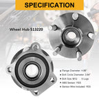 Front Rear Wheel Hub Bearings for Subaru Legacy Outback (2005–2009)