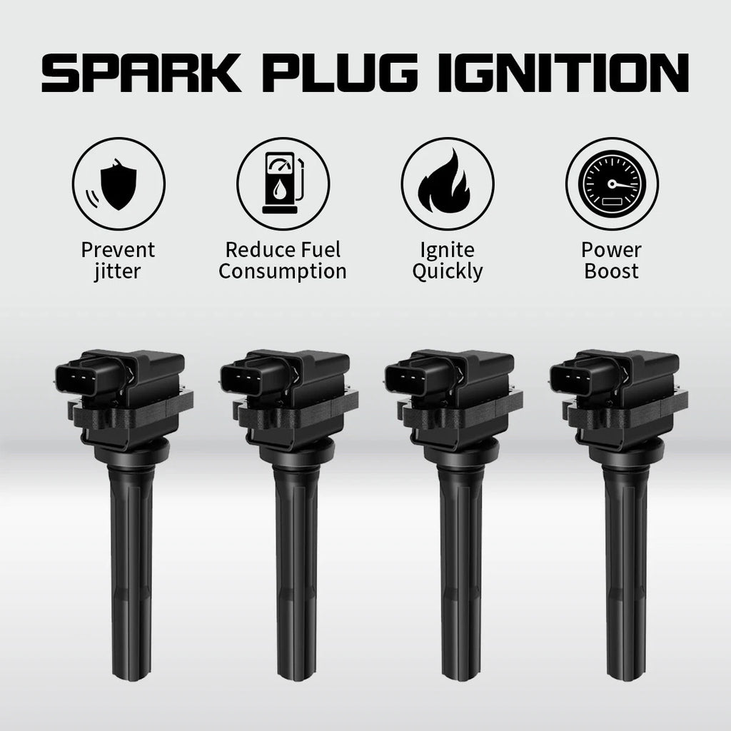 Set of 4 Ignition Coils for Chevy Tracker (1999–2004) & Suzuki Vitara/Aerio (1998–2007) UF237