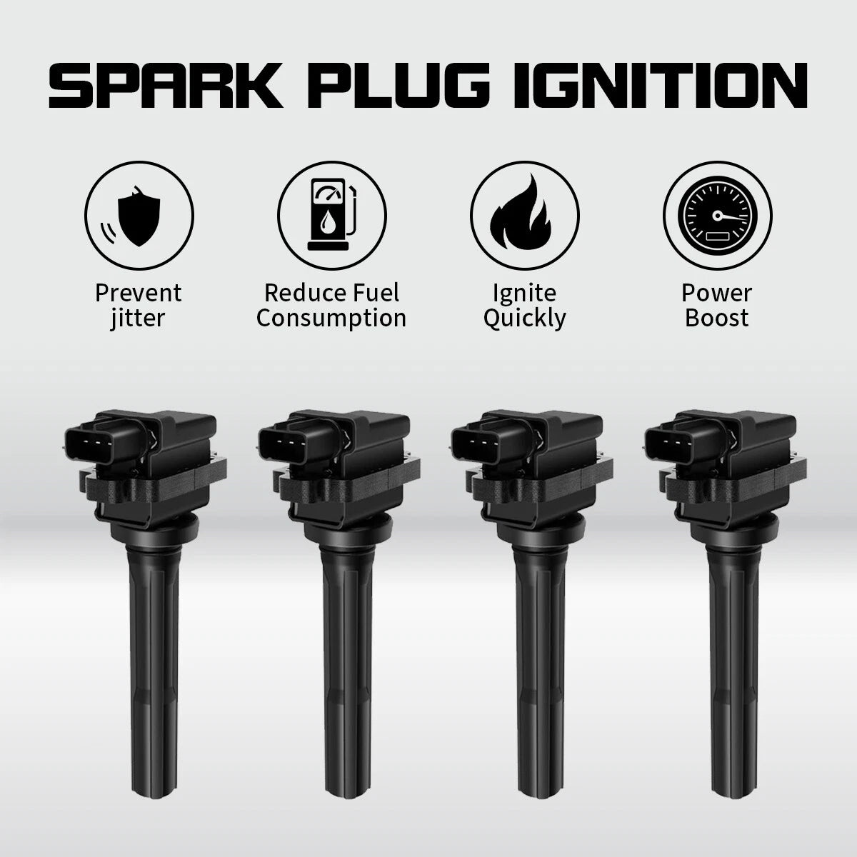Set of 4 Ignition Coils for Chevy Tracker (1999–2004) & Suzuki Vitara/Aerio (1998–2007) UF237