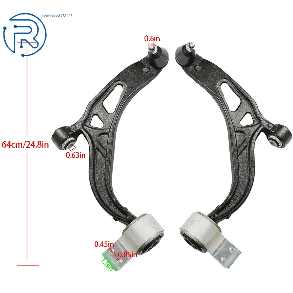 Pair of Front Lower Control Arms with Ball Joints for Ford Explorer (2012-2017)